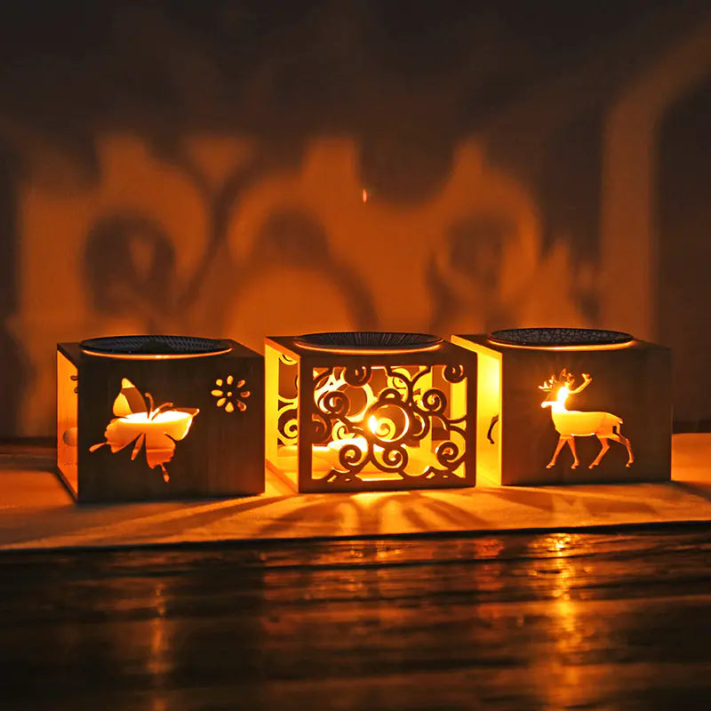 Difusor de Aroma de Bambú y Portavelas
