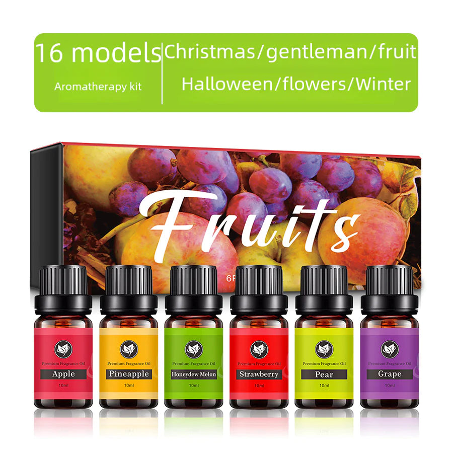 Set de Aceites Esenciales de Frutas para Difusor de Aromaterapia (10ml)